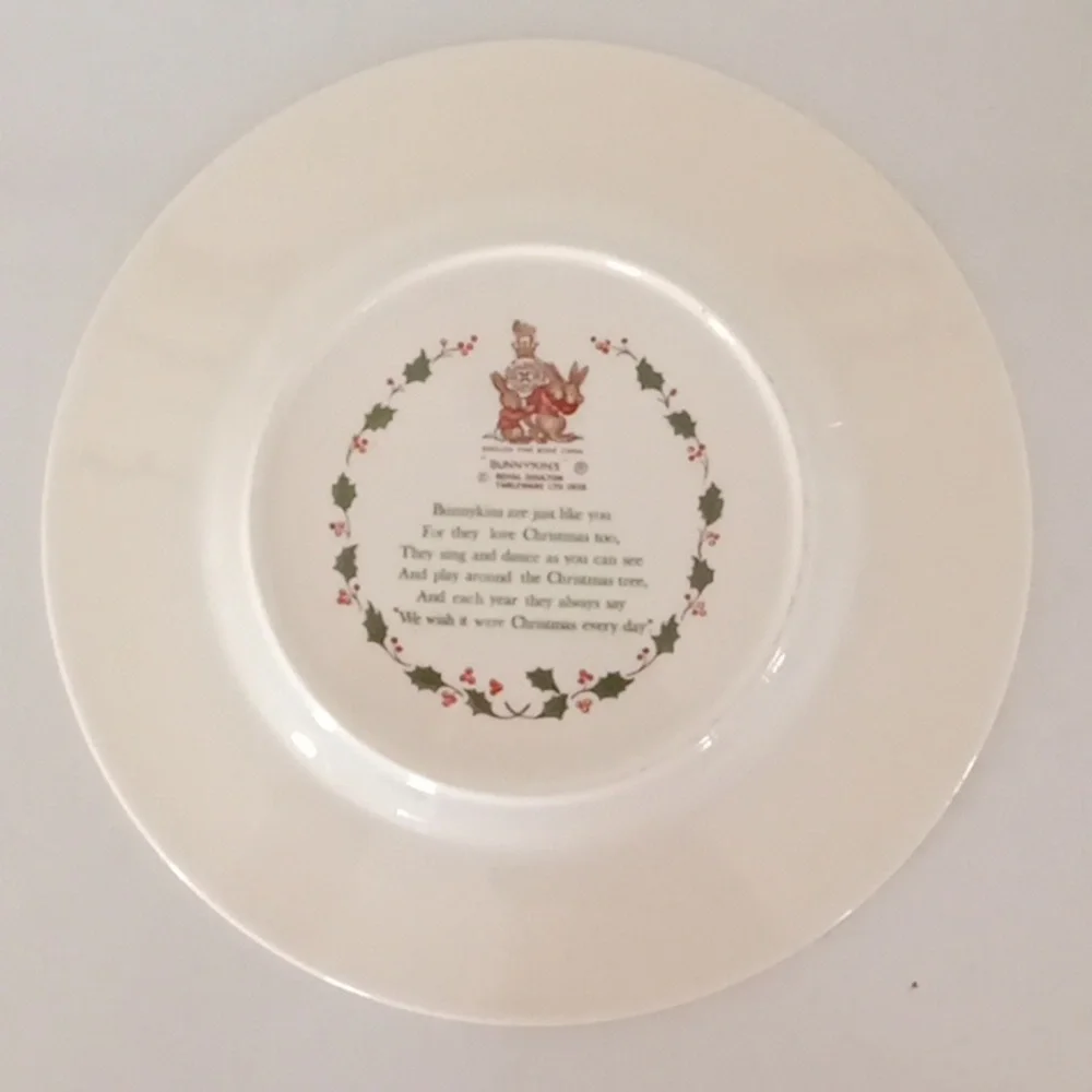 Royal Doulton Bunnykins Bone China Christmas Plate And Cup Set